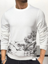 Fifth Avenue Mens Printed Sweatshirt MIFT264 - White