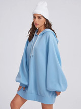 Fifth Avenue Oversized Detail Long Hoodie FA22W1