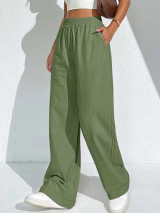 Fifth Avenue Women's Elastic Wide Leg Detail Pants FAWLP72