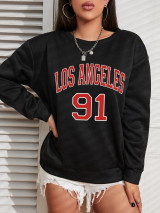 Fifth Avenue DIFT703 Los Angeles Printed Sweatshirt - Black