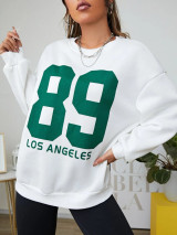 Fifth Avenue DIFT707 89 Los Angeles Printed Sweatshirt - White
