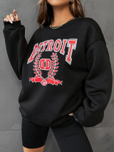 Fifth Avenue DIFT708 Detroit Printed Sweatshirt - Black