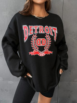 Fifth Avenue DIFT708 Detroit Printed Sweatshirt - Black