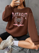 Fifth Avenue DIFT708 Detroit Printed Sweatshirt - Brown