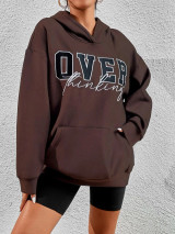 Fifth Avenue DIFT710 Overthinking Print Hoodie - Brown