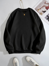 Fifth Avenue DIFT731 Skeleton Printed Sweatshirt - Black