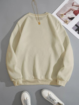 Fifth Avenue DIFT731 Skeleton Printed Sweatshirt - Cream