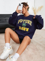 Fifth Avenue DIFT735 Future Printed Sweatshirt - Navy Blue