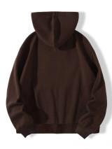 Fifth Avenue DIFT740 Butterlfy Print Zip Hoodie - Brown