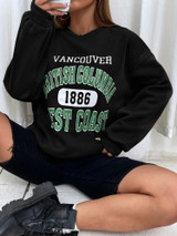 Fifth Avenue DIFT747 British Columbia Printed Sweatshirt - Black