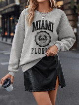 Fifth Avenue DIFT749 Miami Printed Sweatshirt - Grey
