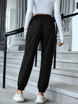 Fifth Avenue Women's Elastic Waist Cargo Pocket Detail Pants FAWLP80