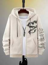 Fifth Avenue Printed Zip Hoodie MIFT316 - Cream
