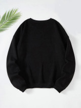 Fifth Avenue DIFT771 Floral Figure Printed Sweatshirt - Black