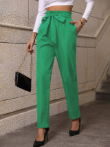 Fifth Avenue Women's Elastic Waist Tie Waist Detail Pants FAWLP87