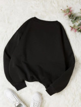 Fifth Avenue DIFT780 Bear Printed Sweatshirt - Black