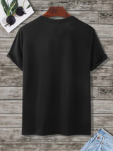 Fifth Avenue Text Printed MIFT361 T-Shirt - Black