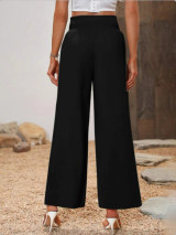 Fifth Avenue Women's Shirred Button Waist Detail Pants FAWLP97