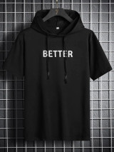 Fifth Avenue Better Print MIFT392 Hooded ROKA T-Shirt - Black