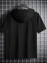 Fifth Avenue Better Print MIFT392 Hooded ROKA T-Shirt - Black