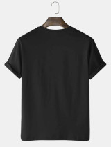 Fifth Avenue Text Floral Printed MIFT399 T-Shirt - Black