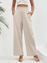 Fifth Avenue Women's Elastic Paperbag Waist Pocket Detail Pants FAWLP101