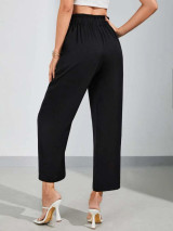 Fifth Avenue Women's Elastic Pleat Detail Waist Pocket Detail Pants FAWLP106