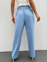 Fifth Avenue Women's Elastic Pleat Detail Waist Pocket Detail Pants FAWLP108