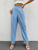 Fifth Avenue Women's Elastic Pleat Detail Waist Pocket Detail Pants FAWLP108