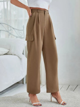 Fifth Avenue Women's Pocket Button Detail Waist Pocket Detail Pants FAWLP109