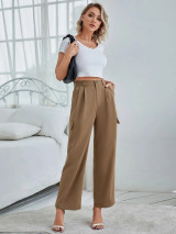 Fifth Avenue Women's Pocket Button Detail Waist Pocket Detail Pants FAWLP109