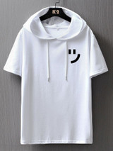 Fifth Avenue Smile Print MIFT410 Hooded ROKA T-Shirt - White