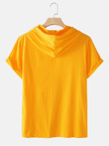 Fifth Avenue Coconut Pocket Print MIFT425 Hooded ROKA T-Shirt - Yellow