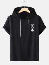 Fifth Avenue K Pocket Print MIFT434 Hooded ROKA T-Shirt - Black