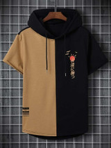 Fifth Avenue TRINKIT Printed Color Block Hooded T-Shirt