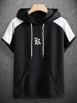 Fifth Avenue INKL Color Block Printed Hooded T-Shirt