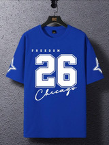 Nine Zero Chicago 26 Printed NZMT7 T-Shirt - Royal Blue