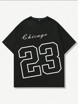 Nine Zero Chicago 23 Printed NZMT10 T-Shirt - Black