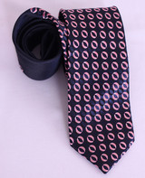 Tayyab Bombal Men's Black/Pink Pattren Necktie