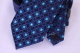 Tayyab Bombal Men's Navy Blue Circle Pattren Necktie