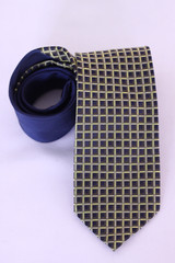 Tayyab Bombal Men's Navy Blue Yellow Necktie