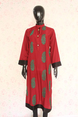 Maroon Silk Lawn Shirt By Marjan