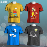 Bundle of 4 Printed T-Shirts FF11 by Velo