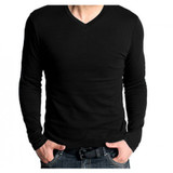 Set Of 3 Long Sleeves V Neck T-Shirts By Tee Tall