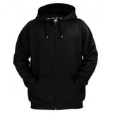 Black Premium Fleece Zip Hoodie by Tee Tall