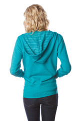 Caribbean Blue Hoodie For Her by Rush With Fleece Lining