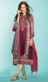 Orient Net Lawn Kurti Embroidered Design 16-036-C