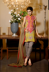 Firdous Premiere Embroidered Chiffon Dupatta Collection Design 5B