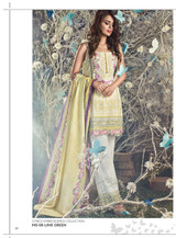 AlKaram Mid Summer Printed 3 Piece Embroidered MS-08-LimeGreen