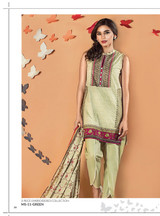 AlKaram Mid Summer Printed 3 Piece Embroidered MS MS-11-Green